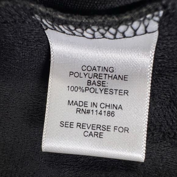 NWT Juicy Couture Faux Leather Black Joggers Elastic Waist Large Sporty Casual - Picture 10 of 12